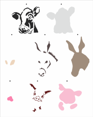 Stencil OPA 2957 - Country Brasil - Animais I - 20 x 25cm