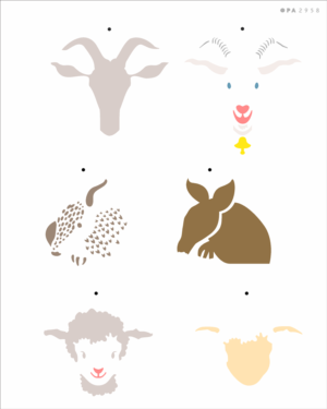 Stencil OPA 2958 - Country Brasil - Animais II - 20 x 25cm