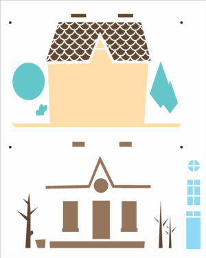 Stencil OPA 2960 - Country - Casa I - 20 x 25cm