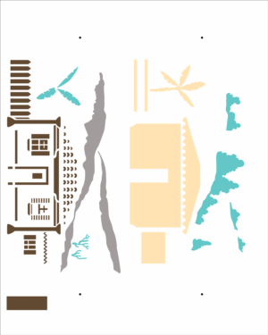 Stencil OPA 2963 - Country Brasil - Casa I - 20 x 25cm