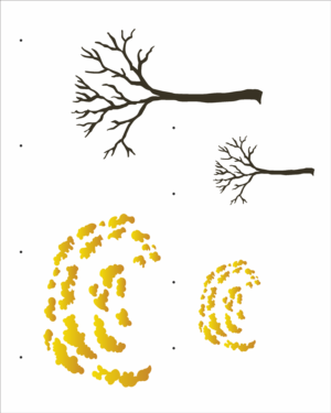 Stencil OPA 2965 - Country Brasil - Ipê - 20 x 25cm