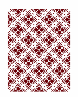 Stencil OPA 2967 - Estamparia Flores 4 Pontas - 20 x 25cm