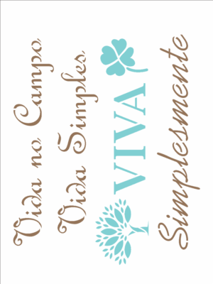 Stencil OPA 2975 - Frase VIda No Campo - 15 x 20cm