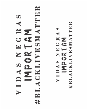 Stencil OPA 2976 - Frase VIdas Negras - 20 x 25cm