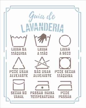 Stencil OPA 2980 - Lavanderia Guia I - 20 x 25cm