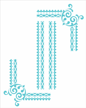 Stencil OPA 2983 - Moldura Cantoneira II - 20 x 25cm