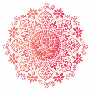 Stencil OPA 2987 - Mandala Rosa de Saron - 30.5 x 30.5cm