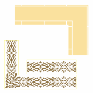 Stencil OPA 2988 - Moldura Cantoneira I - 30.5 x 30.5cm