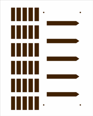 Stencil OPA 2994 - Country Brasil - Cerca - 20 x 25cm