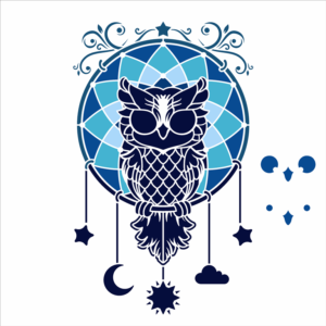 Stencil OPA 2996 - Filtro Dos Sonhos Coruja - 30.5 x 30.5cm