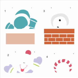 Stencil OPA 3007 - Boneco de Neve - 30.5 x 30.5cm