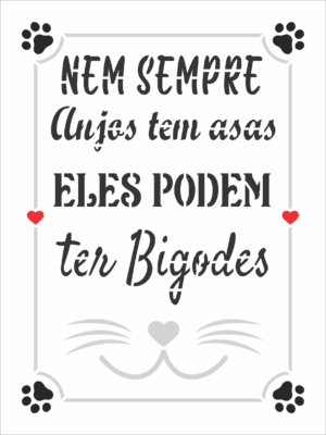 Stencil OPA 3024 - Pet Frase Nem Sempre - 15 x 20cm
