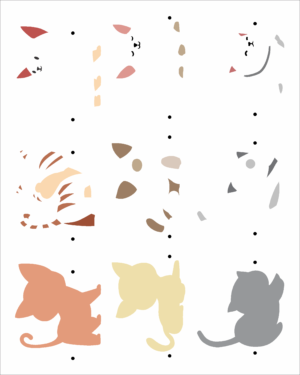 Stencil OPA 3025 - Pet Gatinhos Fofos - 20 x 25cm