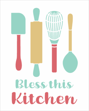 Stencil OPA 3036 - Culinária Utensílios - 20 x 25cm