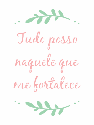 Stencil OPA 3038 - Frase Tudo Posso - 15 x 20cm