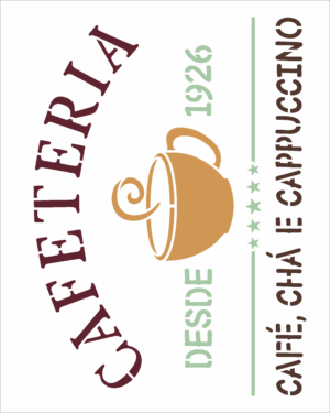 Stencil OPA 3045 - Culinária Cafeteria - 20 x 25cm