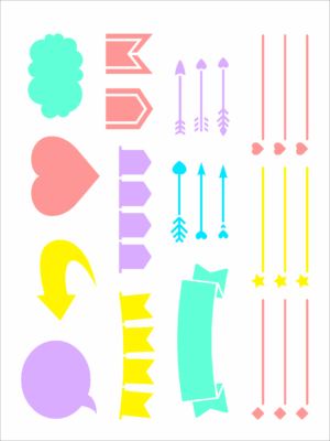 Stencil OPA 3052 - Régua Planner I - 15 x 20cm