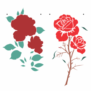 Stencil OPA 3057 - Flor Rosas III - 30.5 x 30.5cm