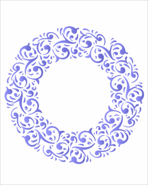 Stencil OPA 3101 - Moldura Redonda Arabescos I - 20 x 25cm