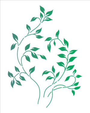 Stencil OPA 3120 - Folhas IV - 20 x 25cm