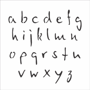 Stencil OPA 3131 - Alfabeto Micro Minúsculo 1,50Cm - 10 x 10cm