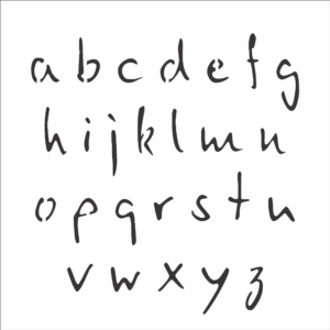 Stencil OPA 3138 - Alfabeto Micro Minúsculo 2,00Cm - 14 x 14cm