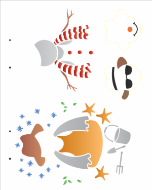 Stencil OPA 3148 - Boneco de Neve Verão I - 20 x 25cm