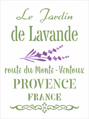 Stencil OPA 3157 - Frase Le Jardin de Lavande - 15 x 20cm