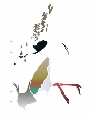 Stencil OPA 3165 - Animal Pássaro Quero-Quero - 20 x 25cm