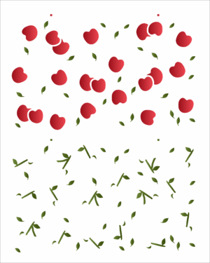 Stencil OPA 3170 - Feirinha Estamparia Frutas Cerejas - 20 x 25cm