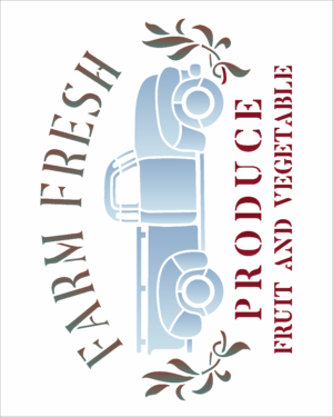 Stencil OPA 3173 - Farmhouse Camionete - 20 x 25cm