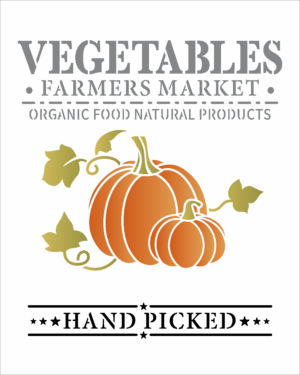 Stencil OPA 3174 - Farmhouse Vegetables Farmers Market - 20 x 25cm