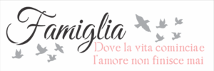 Stencil OPA 3194 - Frase Famiglia - 10 x 30cm