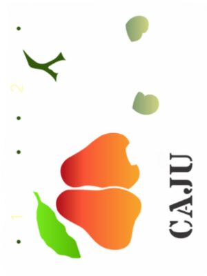 Stencil OPA 3199 - Feirinha Pdbrasil Frutas Caju - 15 x 20cm