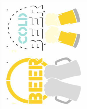 Stencil OPA 3206 - Cerveja Gelada - 20 x 25cm