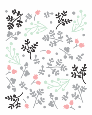 Stencil OPA 3208 - Estamparia Ramos Escandinavos II - 20 x 25cm