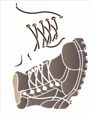 Stencil OPA 3217 - Pdbrasil Bota - 20 x 25cm