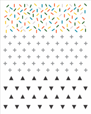 Stencil OPA 3232 - 3 Estampas II - 20 x 25cm