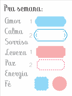 Stencil OPA 3264 - Tags Pra Semana - 15 x 20cm