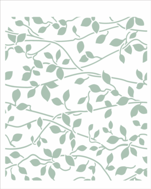 Stencil OPA 3266 - Estamparia Folhas III - 20 x 25cm
