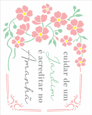 Stencil OPA 3269 - Frase Acreditar No Amanhã - 20 x 25cm