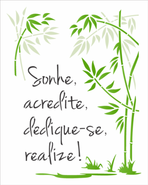 Stencil OPA 3270 - Frase Sonhe - Acredite - Dedique - Se e Realize - 20 x 25cm