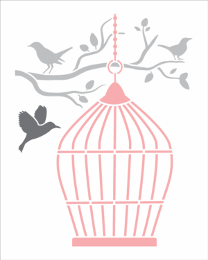 Stencil OPA 3271 - Gaiola III - 20 x 25cm