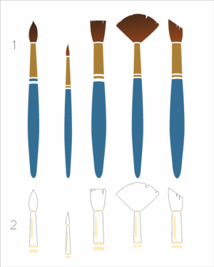 Stencil OPA 3273 - Pincéis - 20 x 25cm