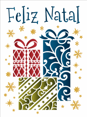 Stencil OPA 3282 - Presentes de Natal - 15 x 20cm