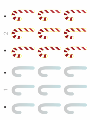 Stencil OPA 3285 - Estamparia Bengalas de Natal - 15 x 20cm