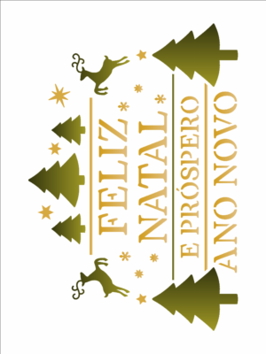 Stencil OPA 3289 - Feliz Natal III - 15 x 20cm