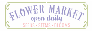 Stencil OPA 3298 - Frase Flower Market - 10 x 30cm