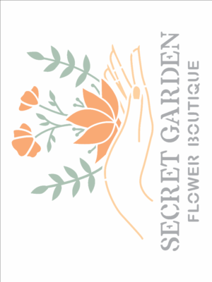 Stencil OPA 3307 - Frase Secret Garden - 15 x 20cm