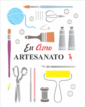 Stencil OPA 3318 - Ferramentas Para Artesanato - 20 x 25cm